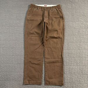 Levis Pants Men Small (30x29) Brown XX Chino EZ Elastic Waist Tapered Stretch
